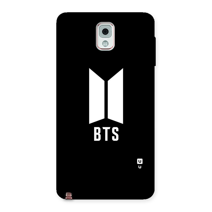 BTS Logo Black Back Case for Galaxy Note 3