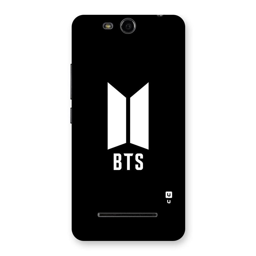 BTS Logo Black Back Case for Micromax Canvas Juice 3 Q392