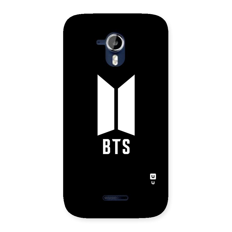BTS Logo Black Back Case for Micromax Canvas Magnus A117