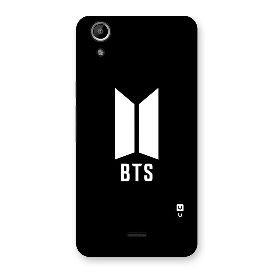 BTS Logo Black Back Case for Micromax Canvas Selfie Lens Q345
