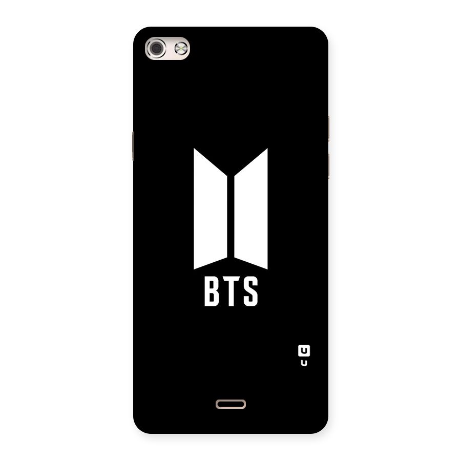 BTS Logo Black Back Case for Micromax Canvas Silver 5