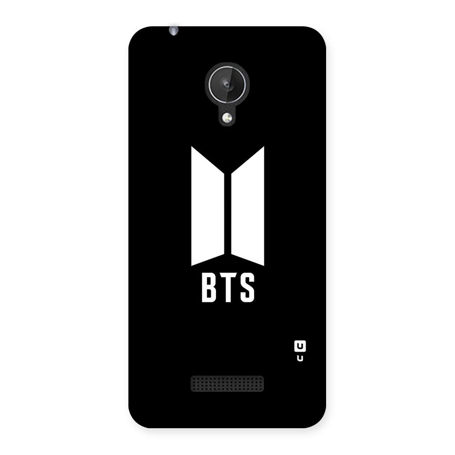 BTS Logo Black Back Case for Micromax Canvas Spark Q380