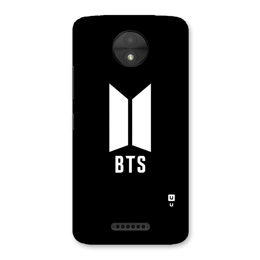 BTS Logo Black Back Case for Moto C