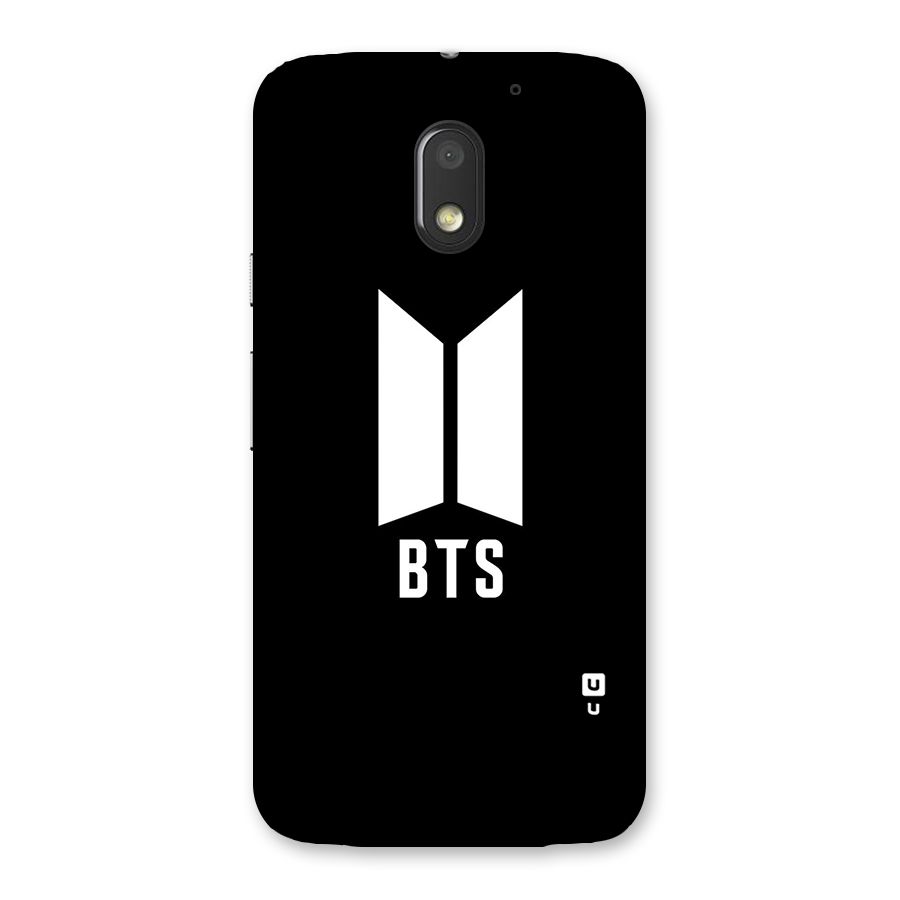 BTS Logo Black Back Case for Moto E3 Power