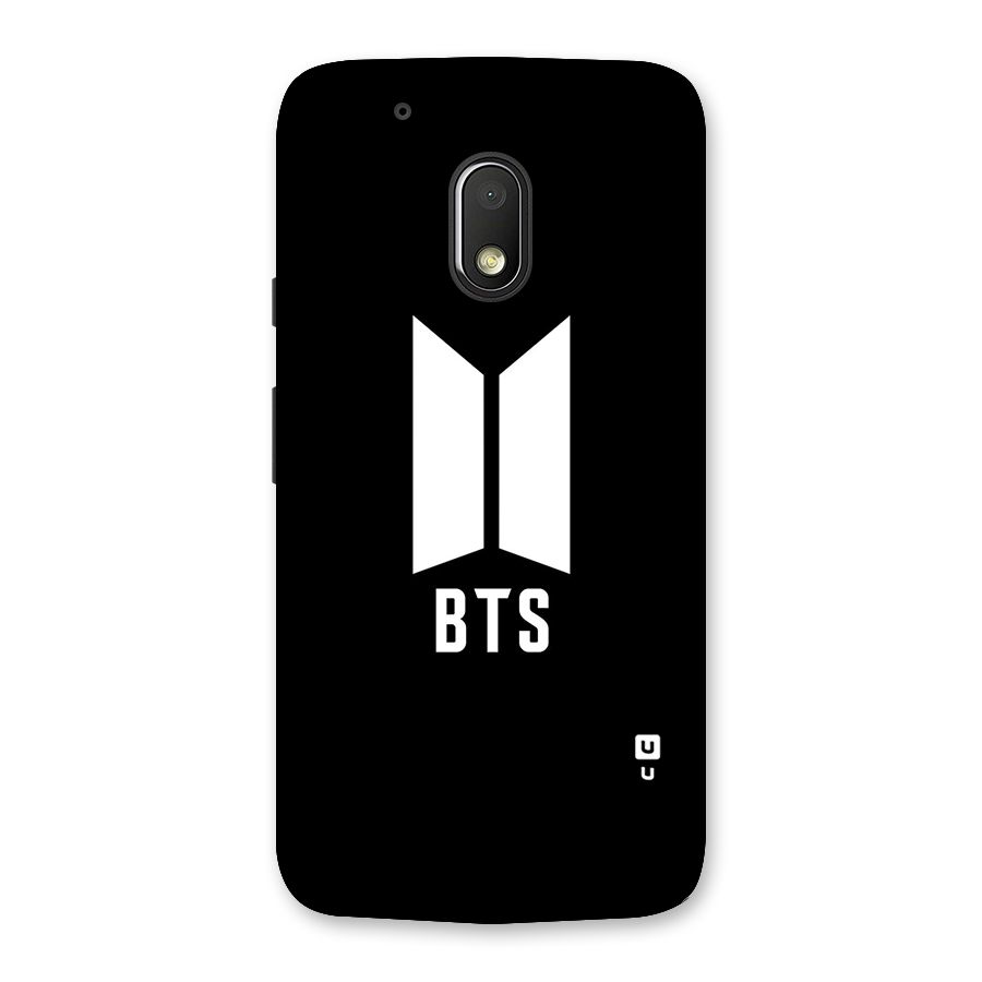 BTS Logo Black Back Case for Moto G4 Play