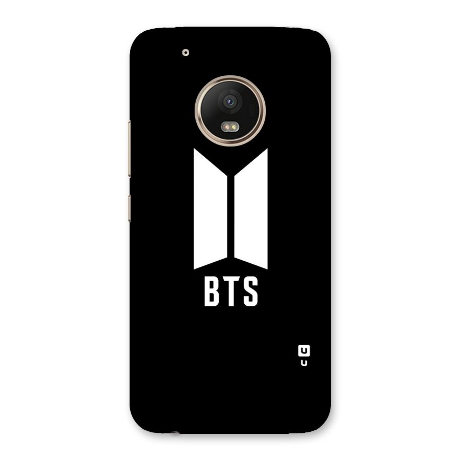 BTS Logo Black Back Case for Moto G5 Plus