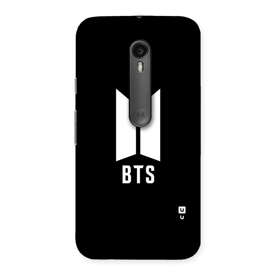 BTS Logo Black Back Case for Moto G Turbo