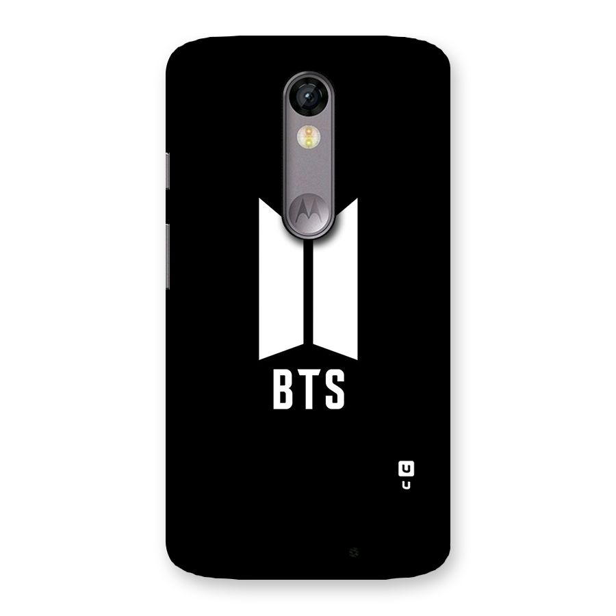 BTS Logo Black Back Case for Moto X Force