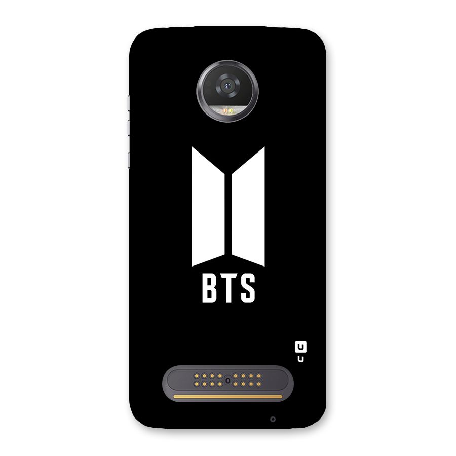 BTS Logo Black Back Case for Moto Z2 Play