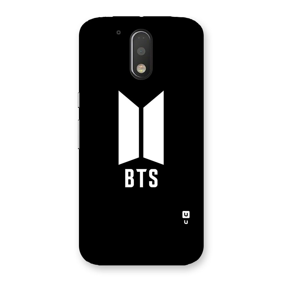 BTS Logo Black Back Case for Motorola Moto G4 Plus