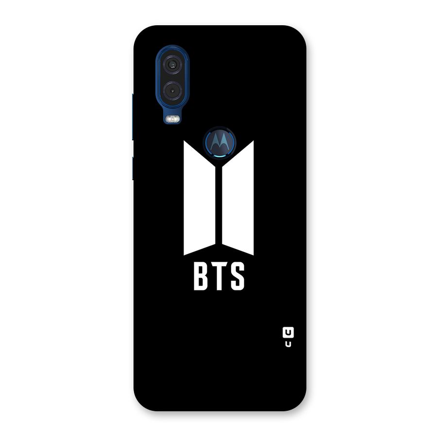BTS Logo Black Back Case for Motorola One Vision