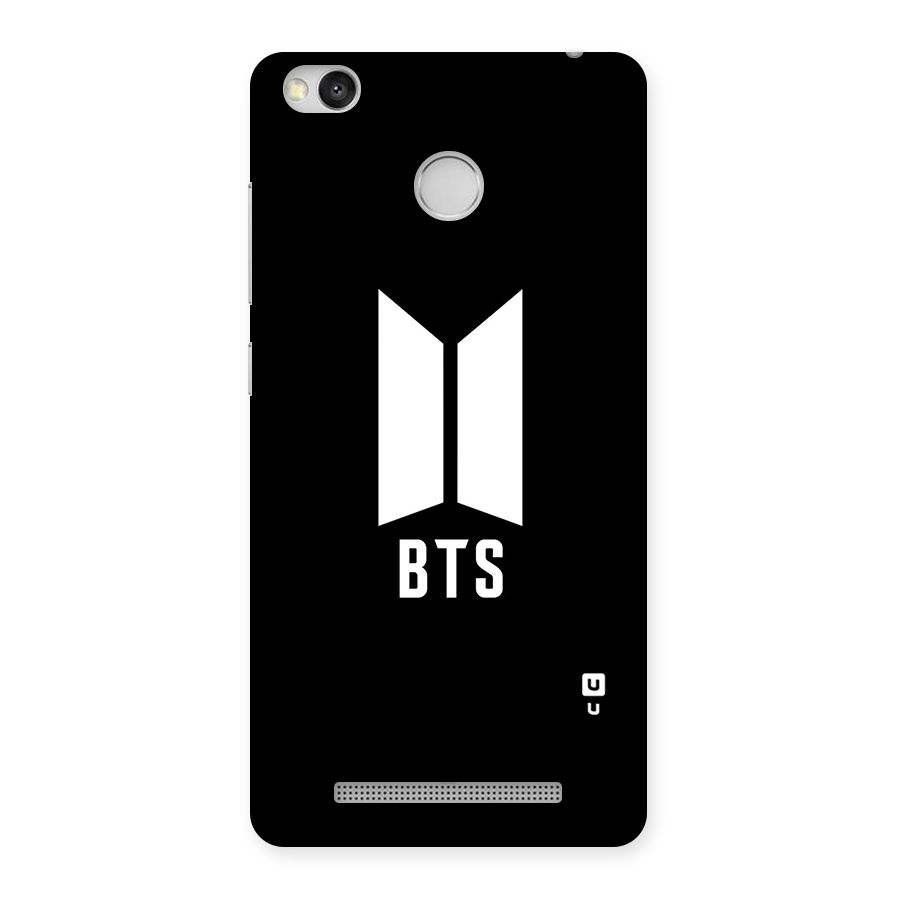 BTS Logo Black Back Case for Redmi 3S Prime