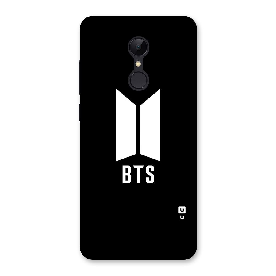 BTS Logo Black Back Case for Redmi 5