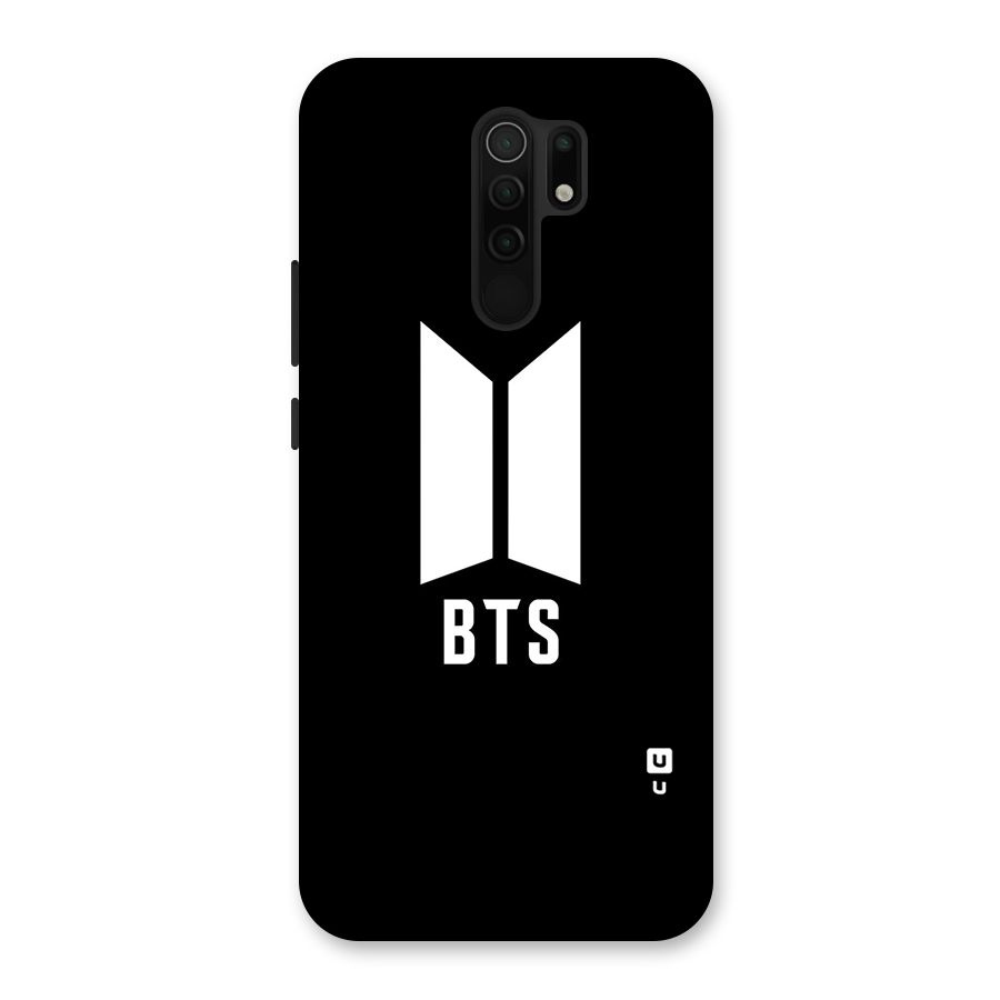 BTS Logo Black Back Case for Redmi 9 Prime