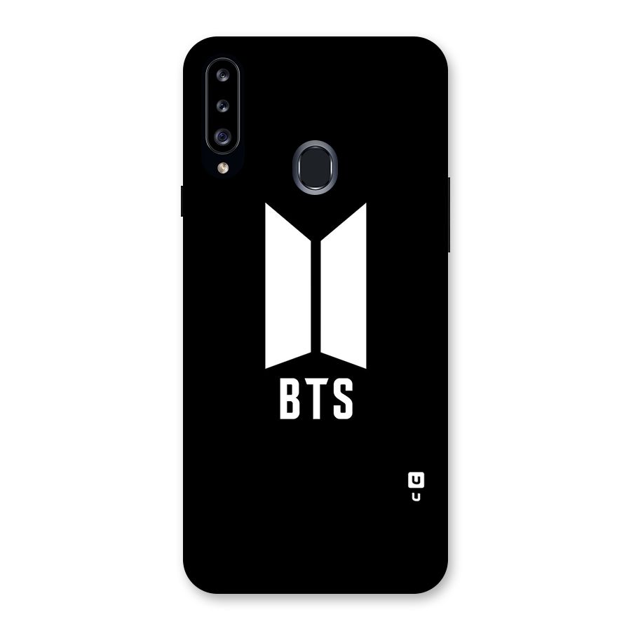 BTS Logo Black Back Case for Samsung Galaxy A20s