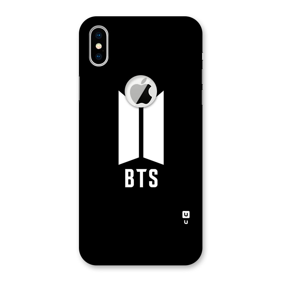 BTS Logo Black Back Case for iPhone X Logo Cut