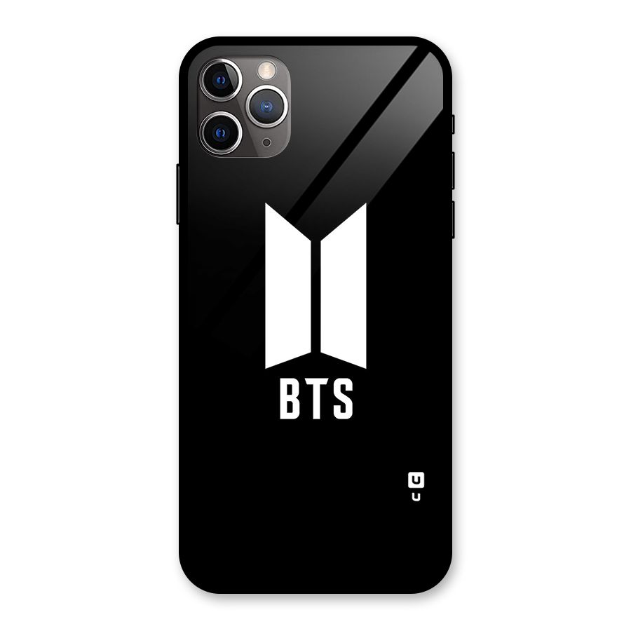 BTS Logo Black Glass Back Case for iPhone 11 Pro Max