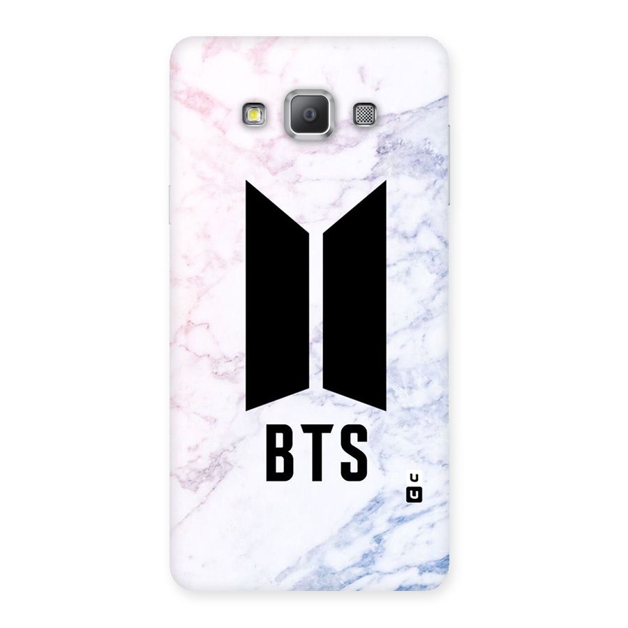 BTS Logo Marble Print Back Case for Galaxy A7