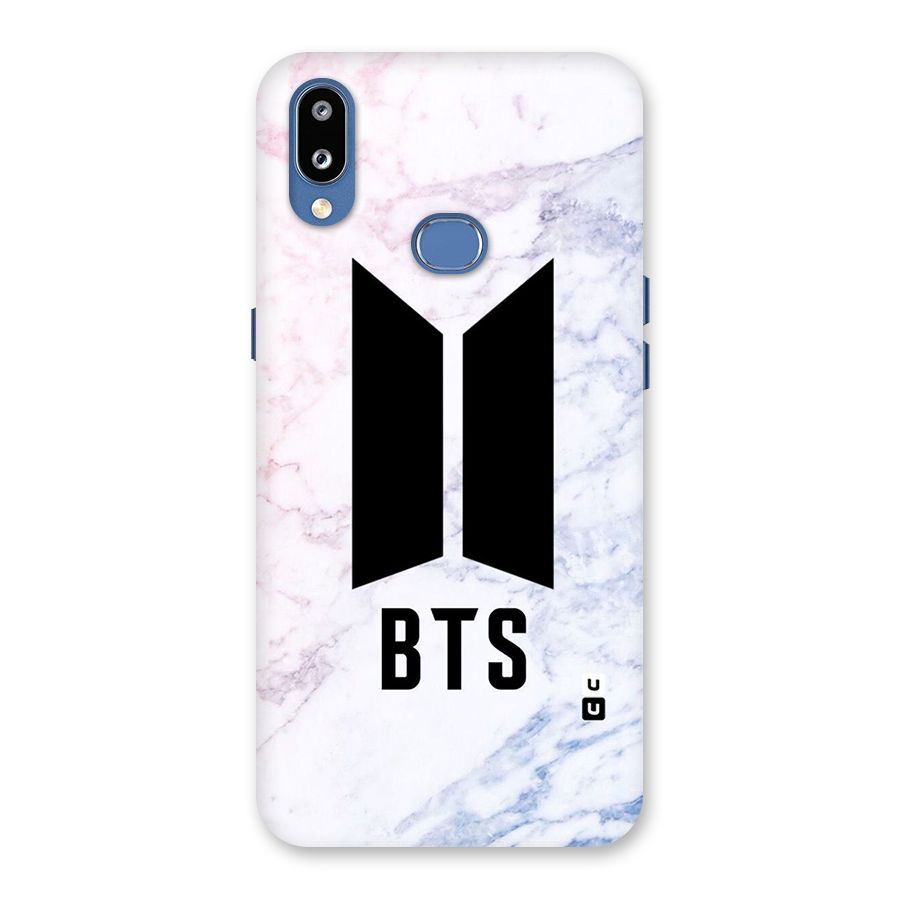 BTS Logo Marble Print Back Case for Galaxy M01s