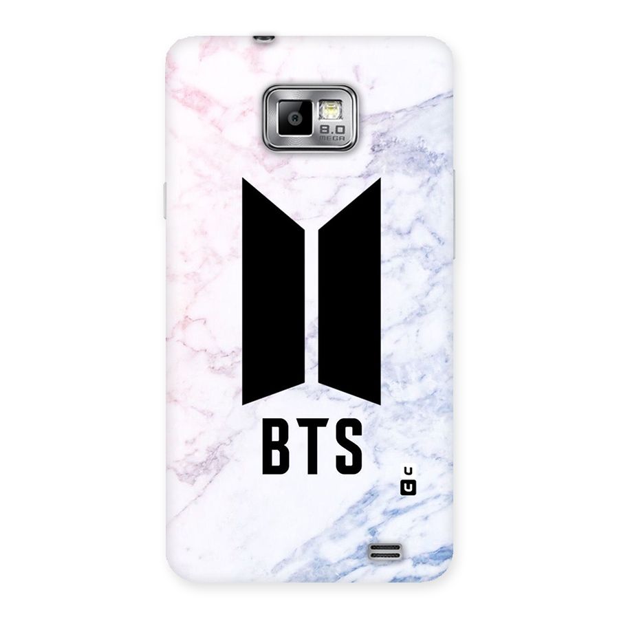 BTS Logo Marble Print Back Case for Galaxy S2