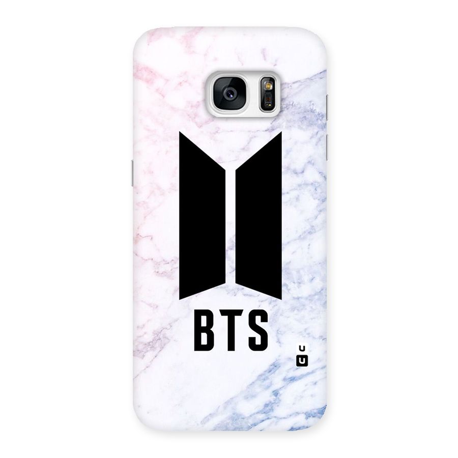 BTS Logo Marble Print Back Case for Galaxy S7 Edge