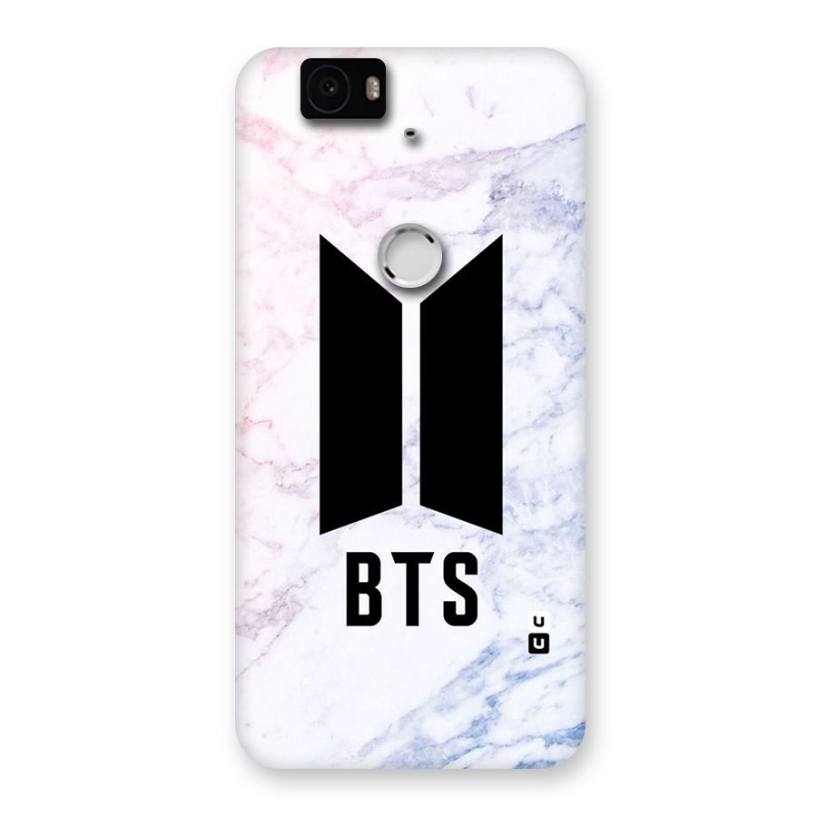 BTS Logo Marble Print Back Case for Google Nexus-6P