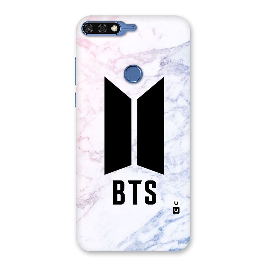 BTS Logo Marble Print Back Case for Honor 7C