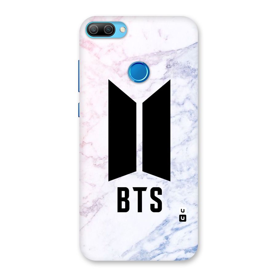 BTS Logo Marble Print Back Case for Honor 9N