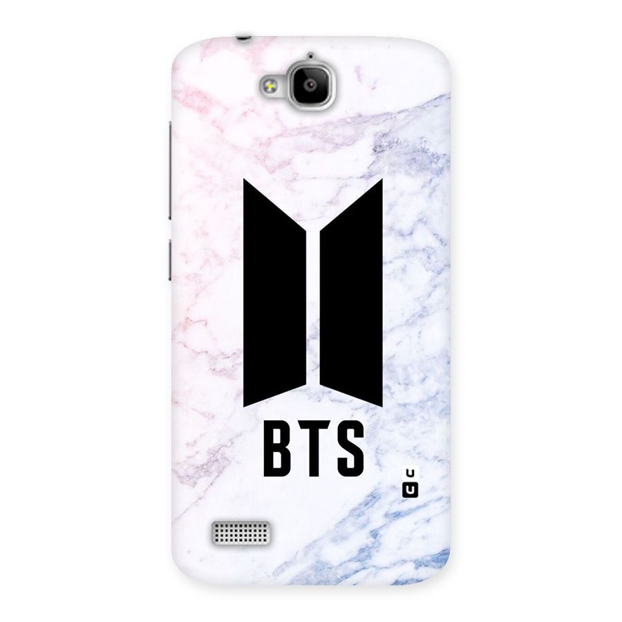 BTS Logo Marble Print Back Case for Honor Holly