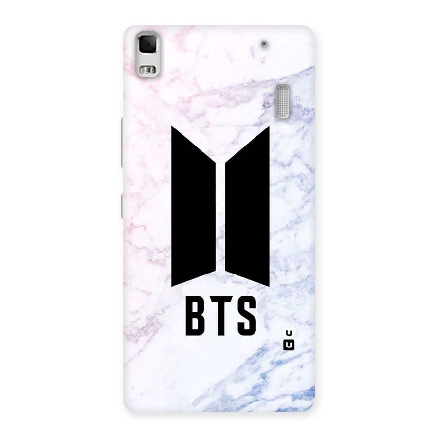 BTS Logo Marble Print Back Case for Lenovo A7000