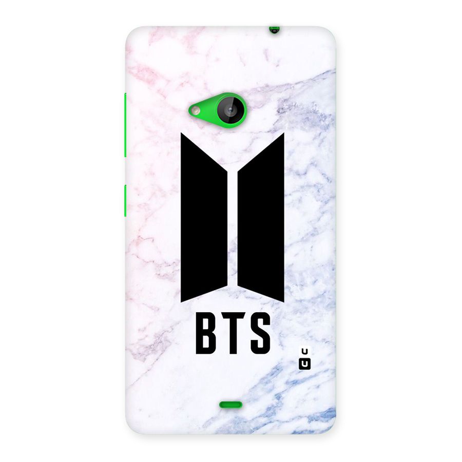 BTS Logo Marble Print Back Case for Lumia 535