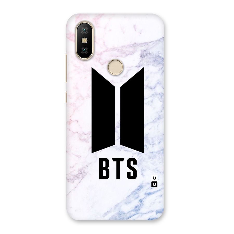 BTS Logo Marble Print Back Case for Mi A2