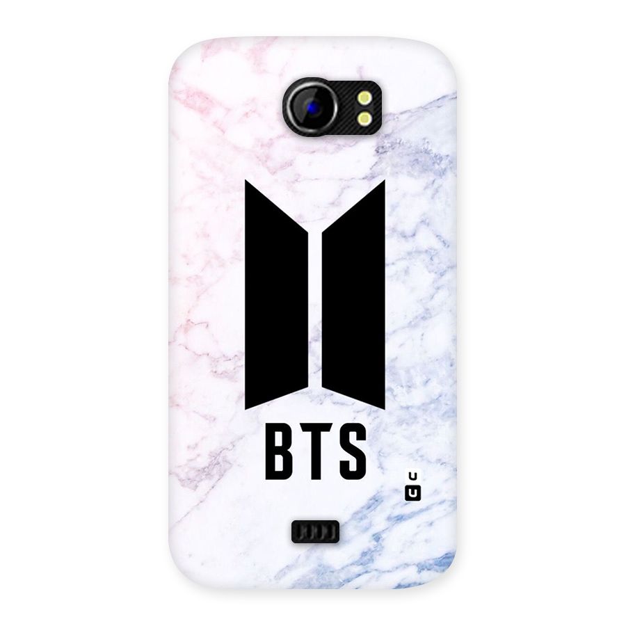 BTS Logo Marble Print Back Case for Micromax Canvas 2 A110