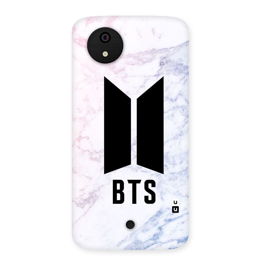 BTS Logo Marble Print Back Case for Micromax Canvas A1