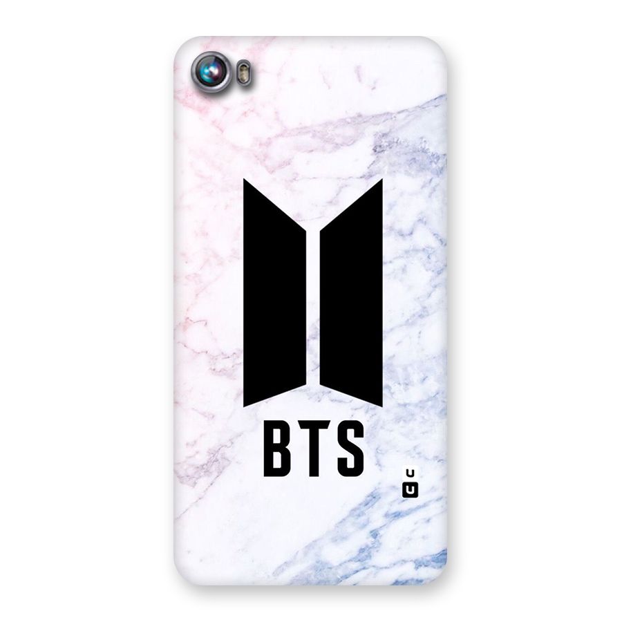 BTS Logo Marble Print Back Case for Micromax Canvas Fire 4 A107