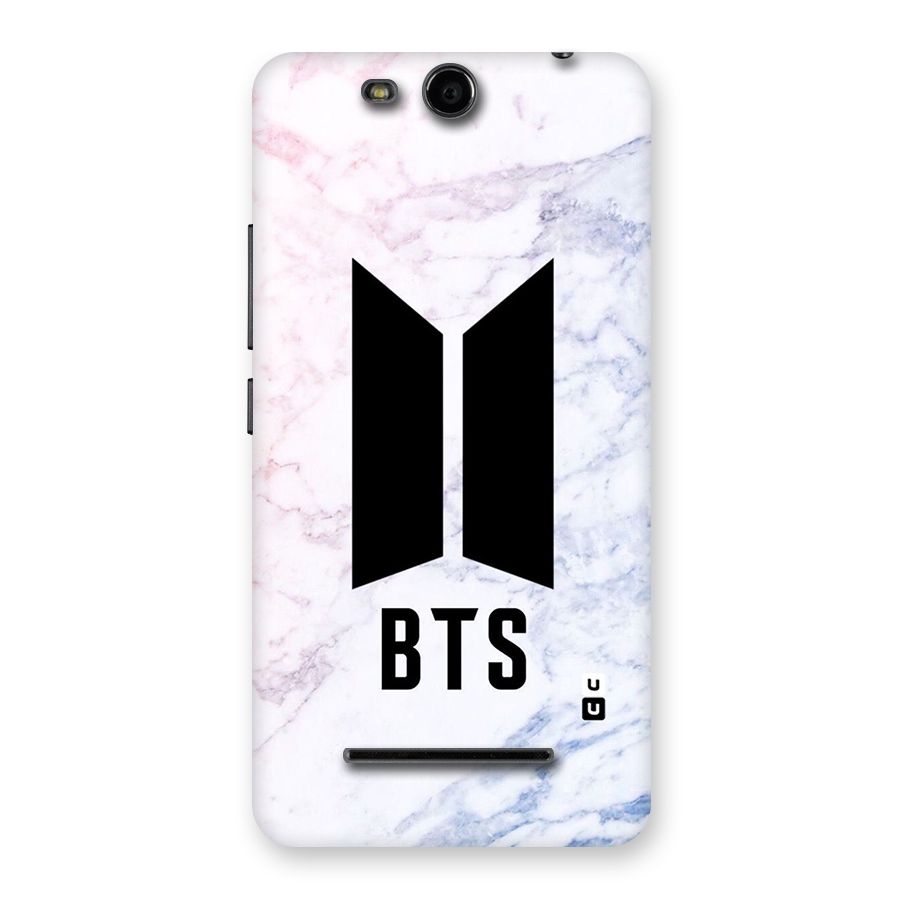 BTS Logo Marble Print Back Case for Micromax Canvas Juice 3 Q392