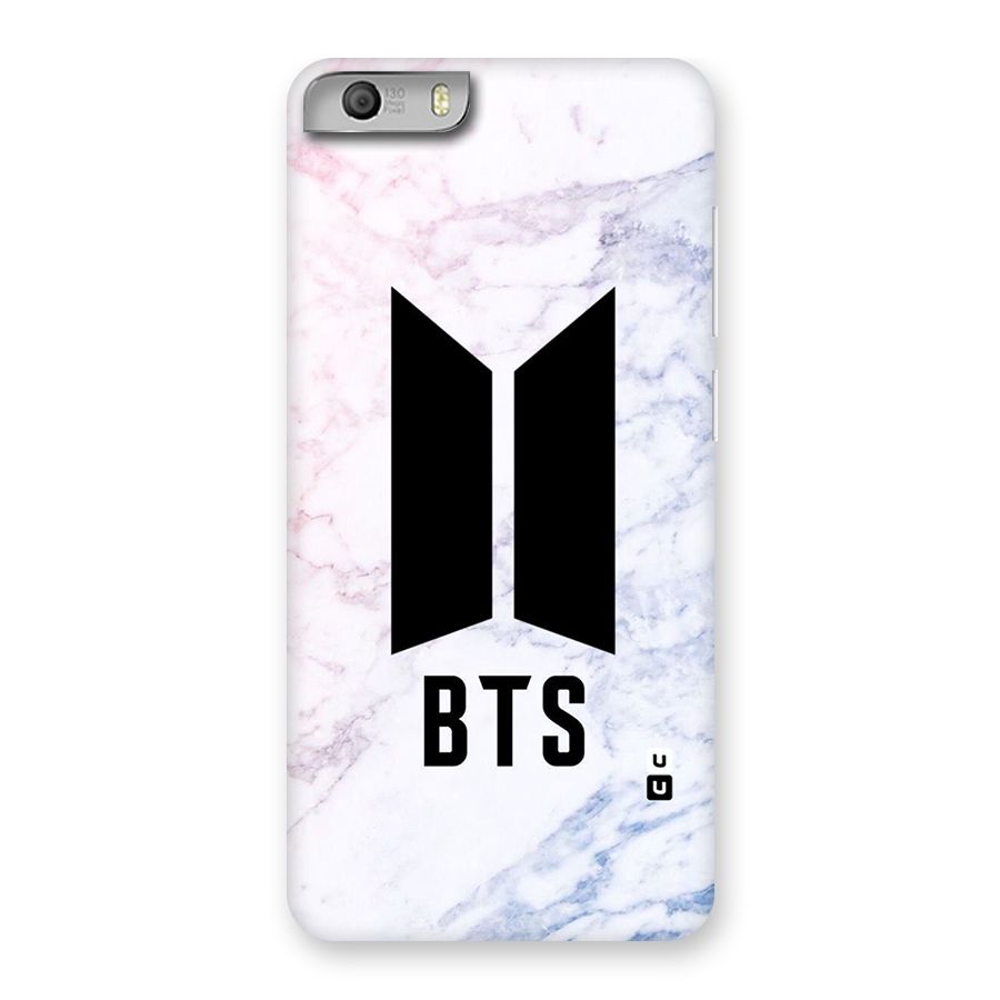BTS Logo Marble Print Back Case for Micromax Canvas Knight 2
