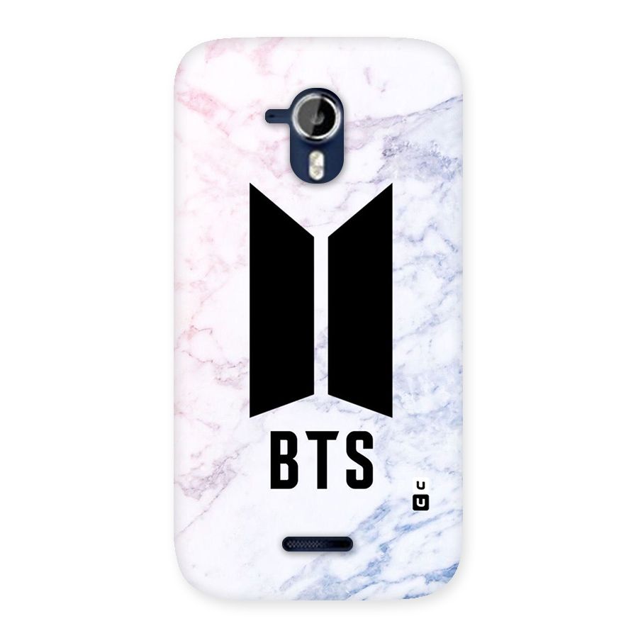 BTS Logo Marble Print Back Case for Micromax Canvas Magnus A117