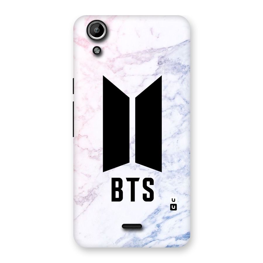 BTS Logo Marble Print Back Case for Micromax Canvas Selfie Lens Q345