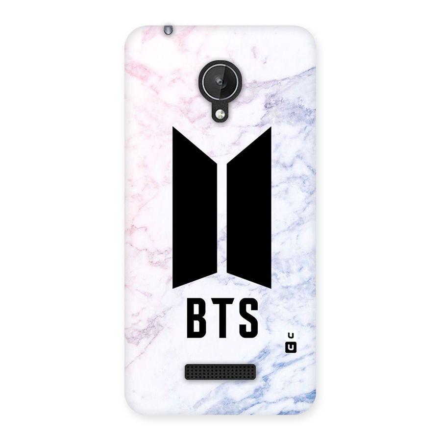 BTS Logo Marble Print Back Case for Micromax Canvas Spark Q380