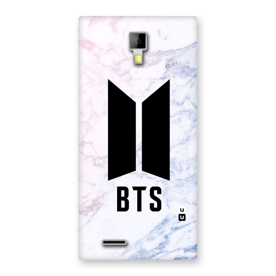 BTS Logo Marble Print Back Case for Micromax Canvas Xpress A99