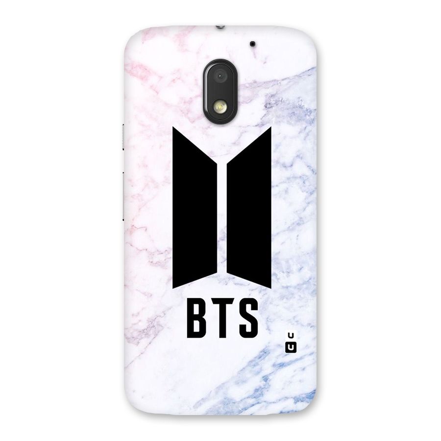 BTS Logo Marble Print Back Case for Moto E3 Power