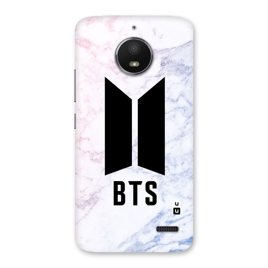 BTS Logo Marble Print Back Case for Moto E4