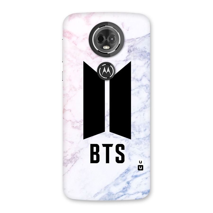 BTS Logo Marble Print Back Case for Moto E5 Plus