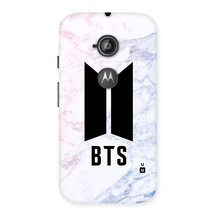 BTS Logo Marble Print Back Case for Moto E 2nd Gen