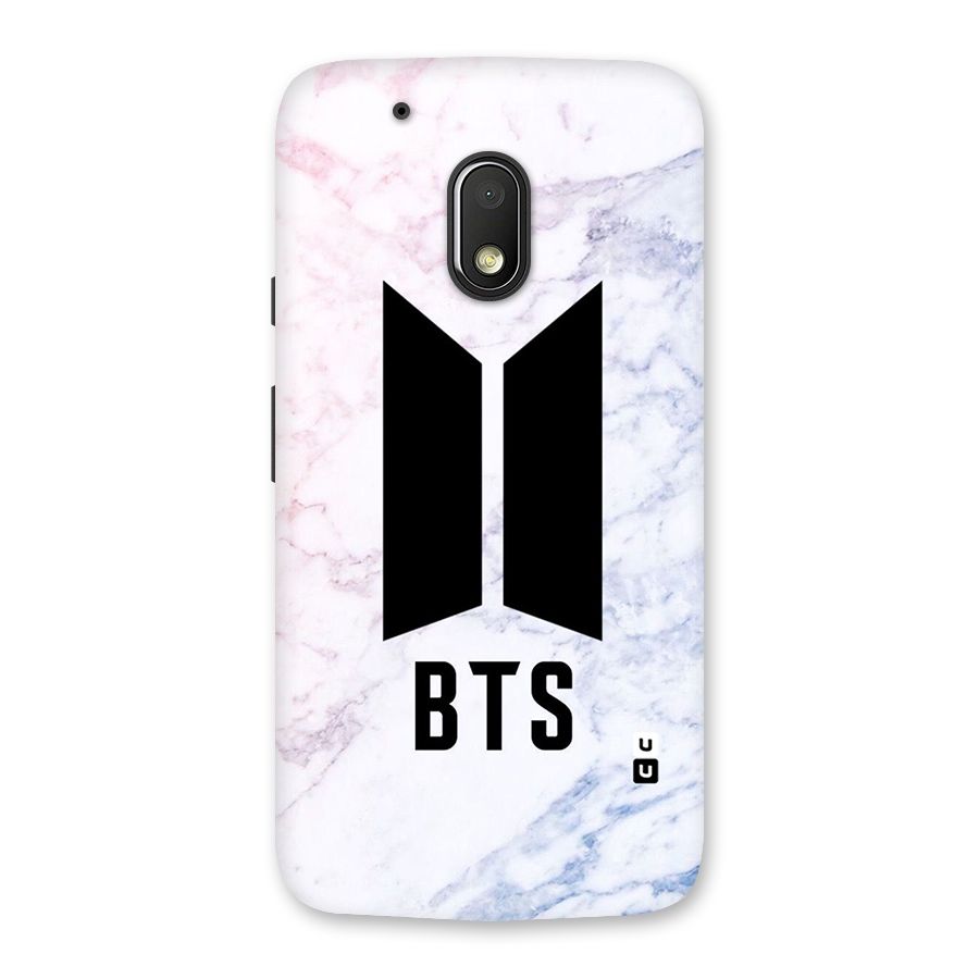 BTS Logo Marble Print Back Case for Moto G4 Play