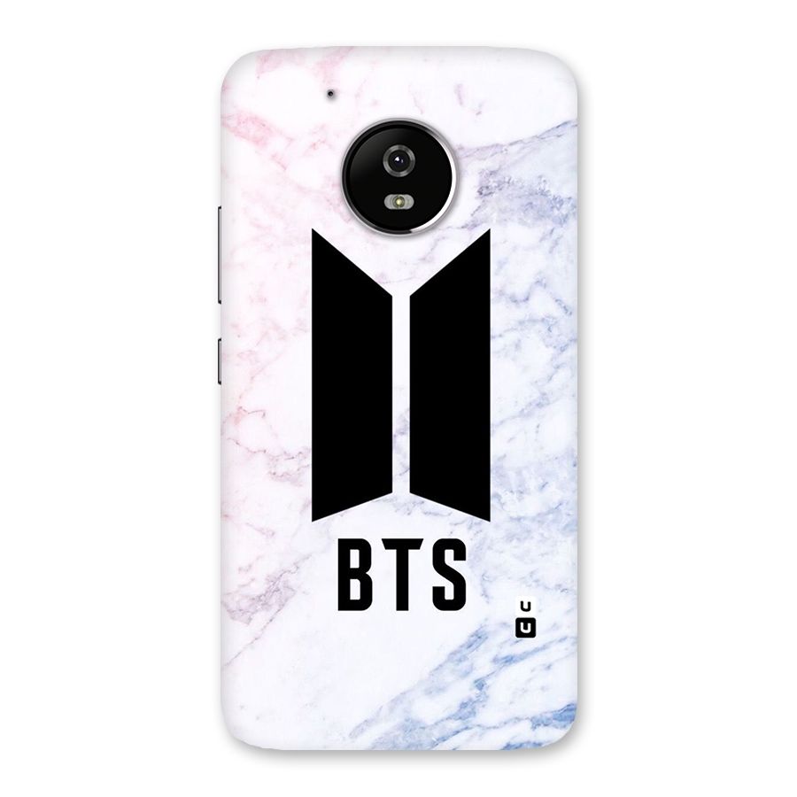 BTS Logo Marble Print Back Case for Moto G5