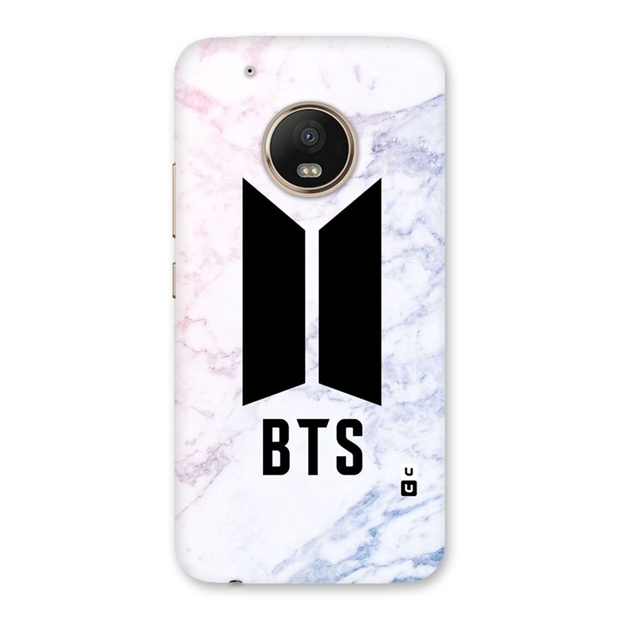 BTS Logo Marble Print Back Case for Moto G5 Plus