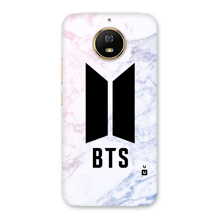 BTS Logo Marble Print Back Case for Moto G5s