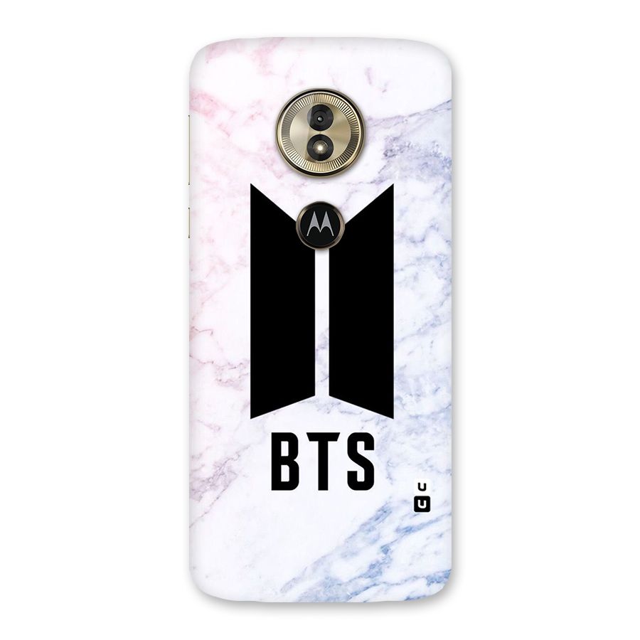 BTS Logo Marble Print Back Case for Moto G6 Play
